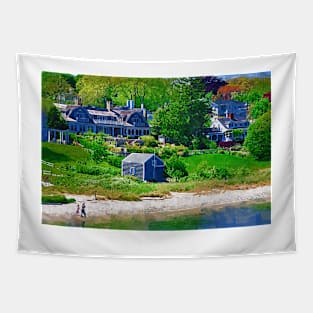 New England Beach Strolling Tapestry