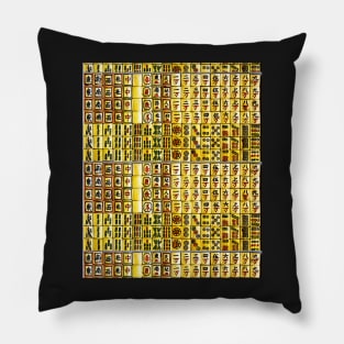 MahJong Tiles Chinese Game Silly Kitschy Campy Pillow