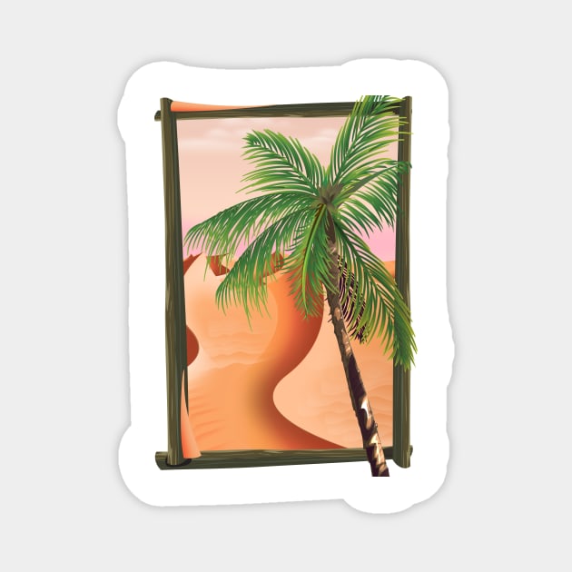 Desert and Palm Trees Magnet by nickemporium1