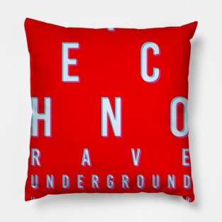 Techno Rave Faster Hardstyle Pillow