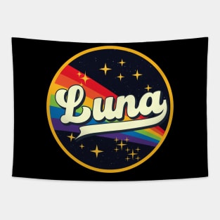 Luna // Rainbow In Space Vintage Style Tapestry