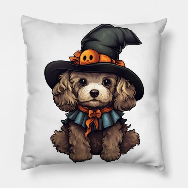 Halloween puppy Dog Pillow by LaartStudio