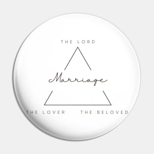 Marriage Triangle, the lord, the lovers, the beloved Pin