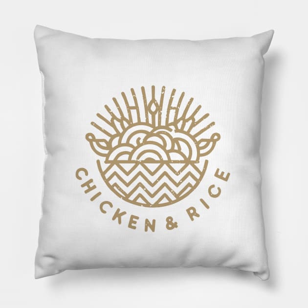 Chicken and Rice Pillow by ThesePrints