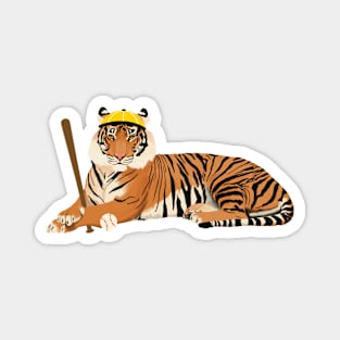 Baseball Tiger Yellow Magnet