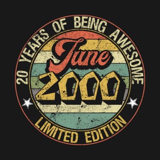 born June 2000 Vintage Gift T-Shirt