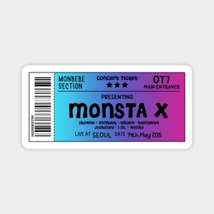 MONSTA X Concert Ticket Magnet