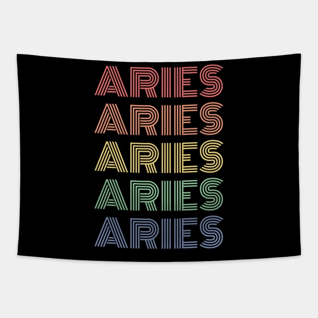 Colorful Aries zodiac design! Tapestry by euheincaio