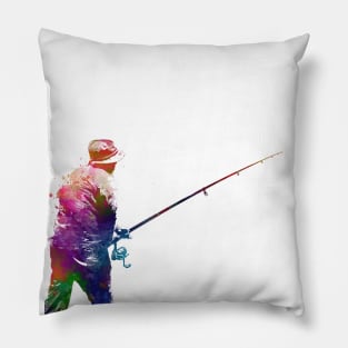 Fishing sport art #fishing Pillow