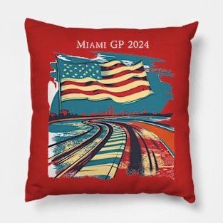 2024 Miami Grand Prix F1 T-Shirt - Merchandise | Unique F1 Tracks Design | Limited Edition | Perfect Gift for Miami F1 Fans Pillow