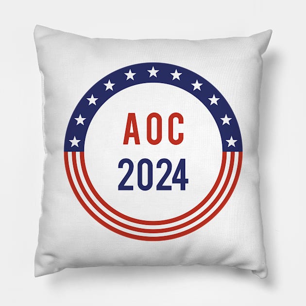 AOC 2024 Pillow by powniels