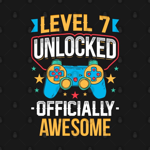 Level 7 Unlocked Officially Awesome 7th Birthday by aneisha