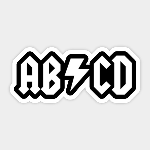 Ac Dc Parody Acdc Sticker Teepublic