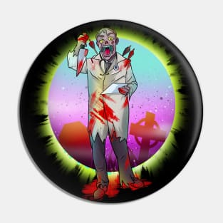 Undead Doctor Zombie Pin