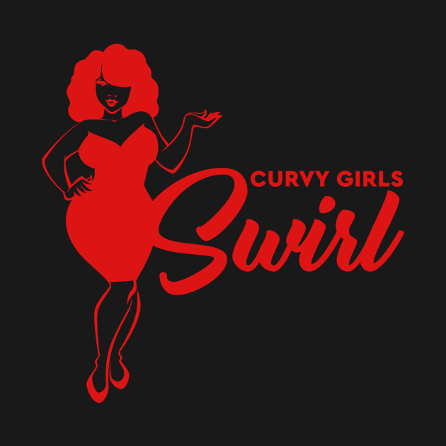 Curvy Girls Swirl Red by MiscegeNation2018