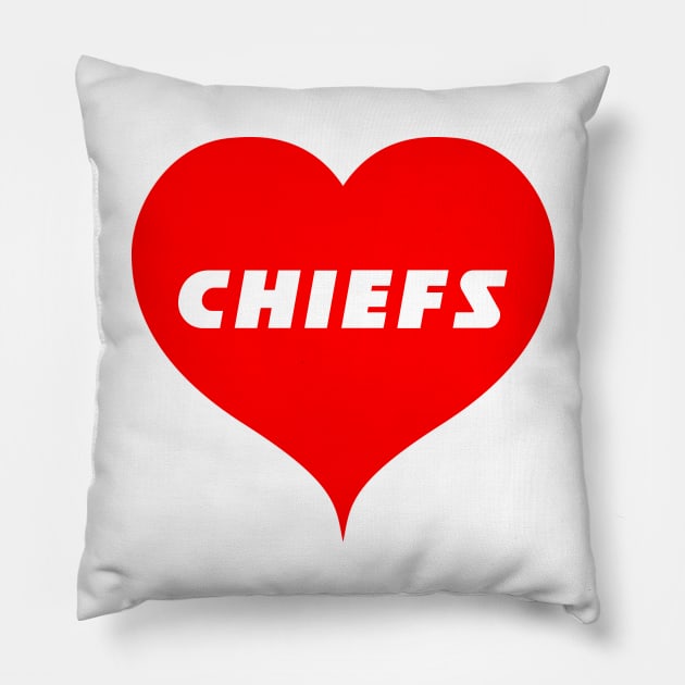 Chiefs Love Pillow by FootballBum