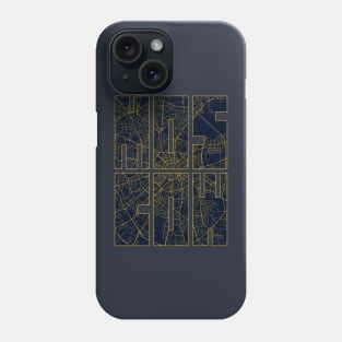 Moscow, Russia City Map Typography - Gold Art Deco Phone Case