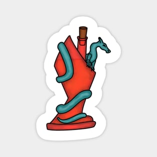 Blue and Red Potion Dragon Magnet