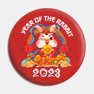 Happy Chinese New Year 2023 - Year Of The Rabbit Zodiac 2023 Pin