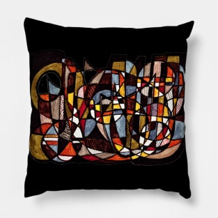 Urban African Abstract Pillow