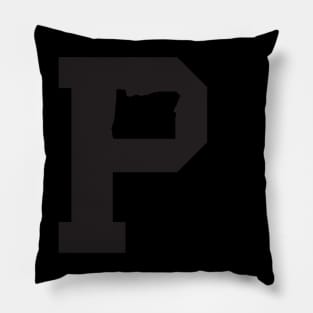 Portland Oregon P Silhouette Pillow