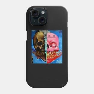 Skull with a split personality Phone Case