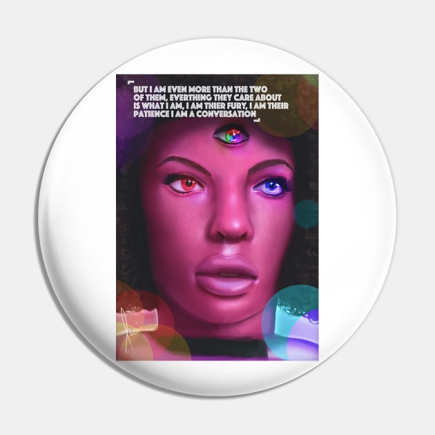 Garnet Portrait Pin by Romeow