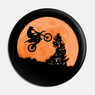 Motocross Moon Pin