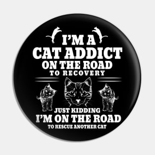 im cat addicted mode white Pin