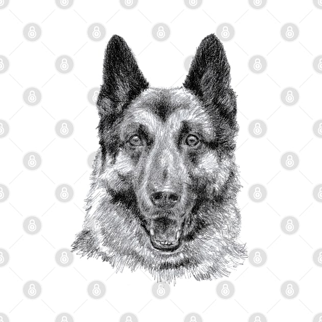 German Shepherd / Alsatian dog by dizzycat-biz