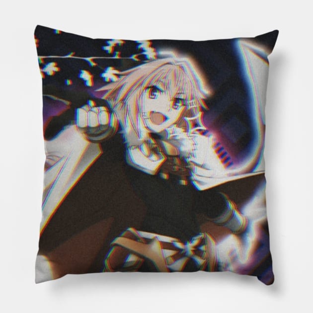 Astolfo Vaporwave Pillow by jadehydra