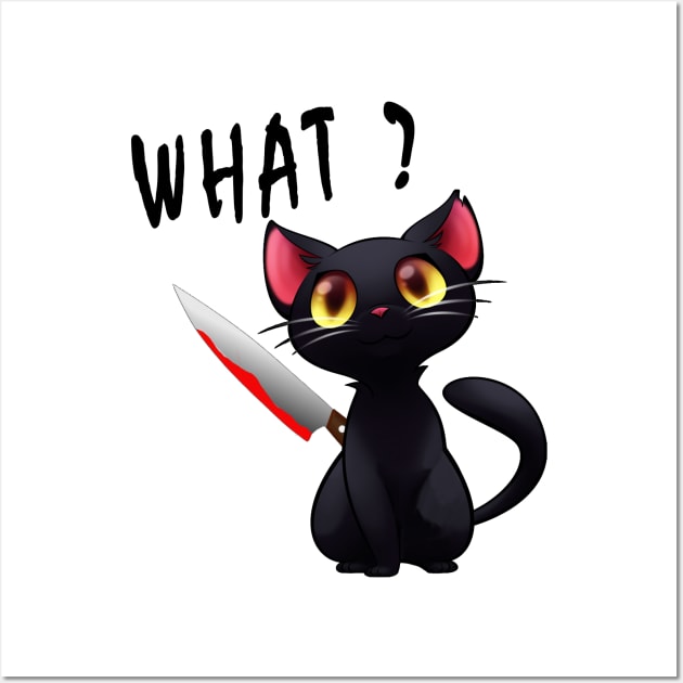 Banana Cat holding bloody knife vector isolated - Stock