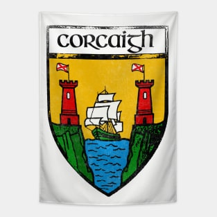 Corcaigh / Cork  / Vintage Style Crest Coat Of Arms Design Tapestry