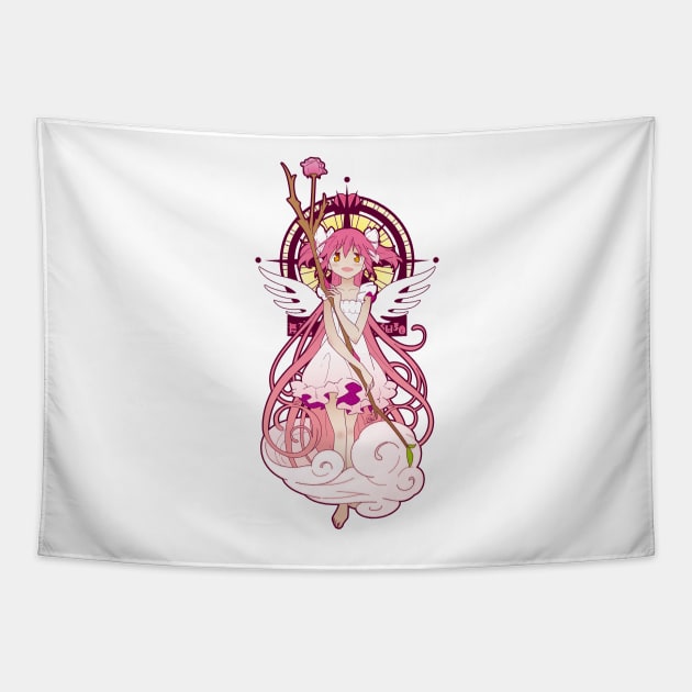 Madoka Kaname - Nouveau Edit Tapestry by YueGraphicDesign