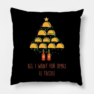All I want for christmas is tacos Pillow