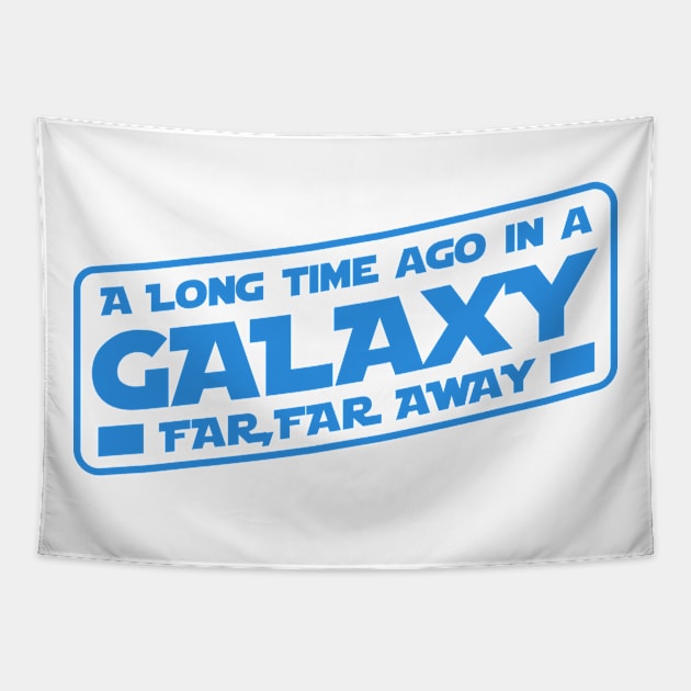 Galaxy far far away (blue) Tapestry by Chill Studio