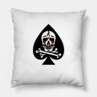 An ace of spades design. Pillow