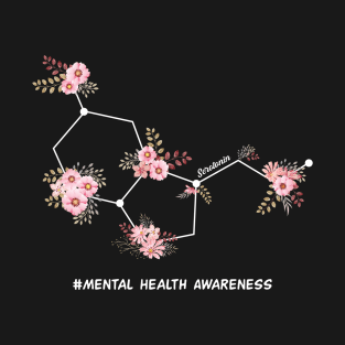 Serotonin The Chemistry Of Happiness Mental Health T-Shirt