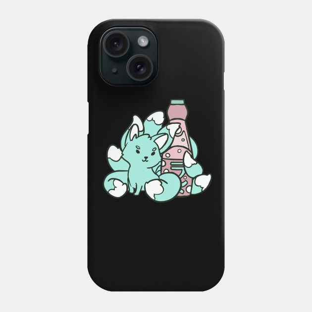 Kitsune Ramune cute yokai Phone Case by SpicyCookiie