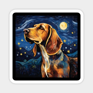 American English Coonhound Painting Magnet