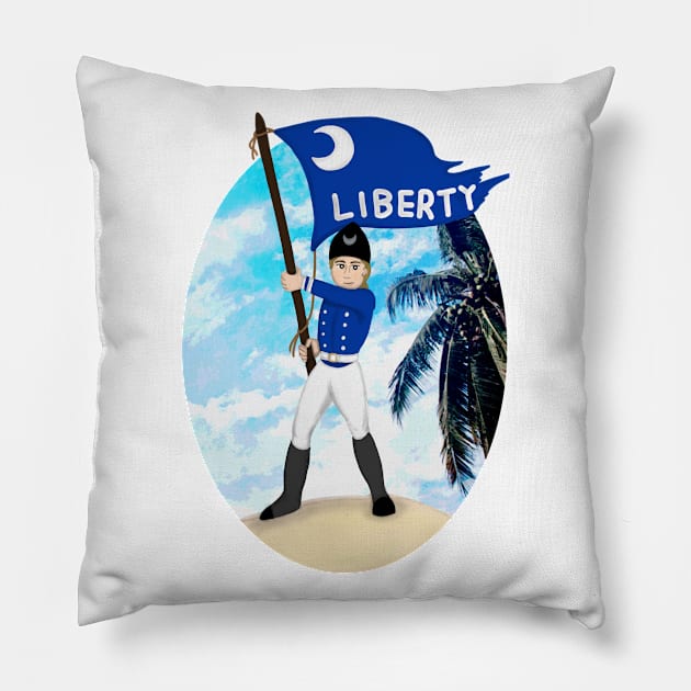 Battle of Sullivan’s Island (Large Design) Pillow by Aeriskate