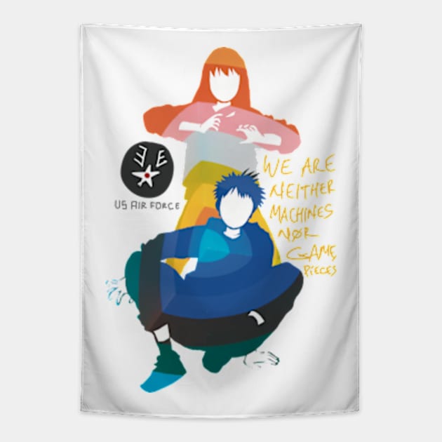 Heavenly Delusion Or Tengoku Daimakyou Anime Manga Kiruko And Maru In Awesome Color Minimalistic Design Tapestry by Animangapoi