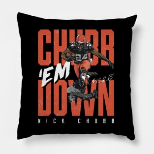 Nick Chubb Cleveland Chubb Em Down Pillow