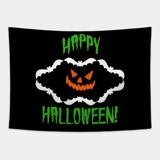 Happy halloween inside bat layer retro Tapestry