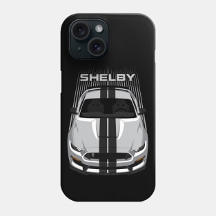 Ford Mustang Shelby GT350 2015 - 2020 - Silver - Black Stripes Phone Case