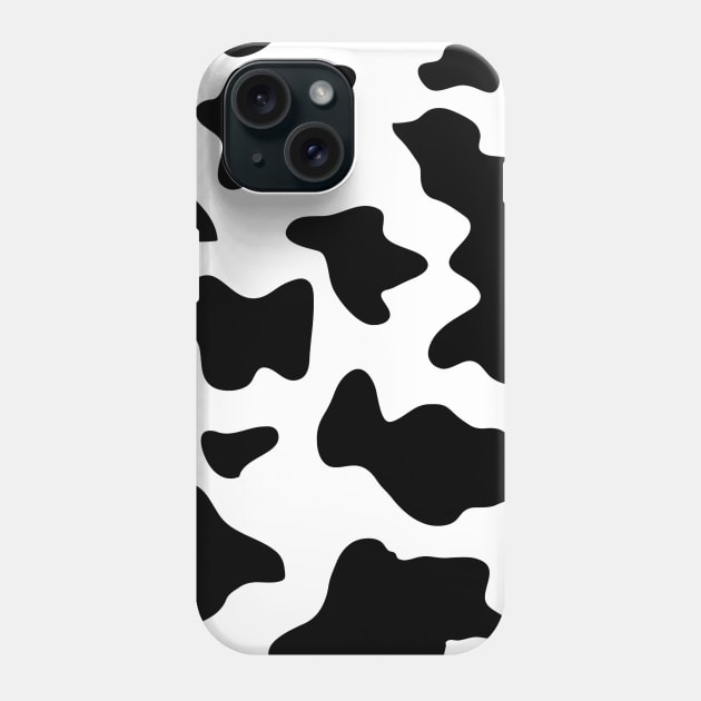 1980s black white ranch farm Milk Lover dairy cow print Phone Case by Tina