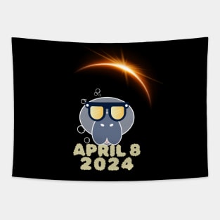 Funny Manatees 2024 Solar Eclipse Tapestry