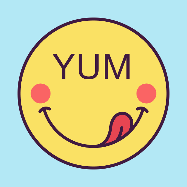 Emoji face with phrase Yum by DmitryMayer