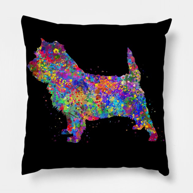 Cairn Terrier dog Pillow by Yahya Art