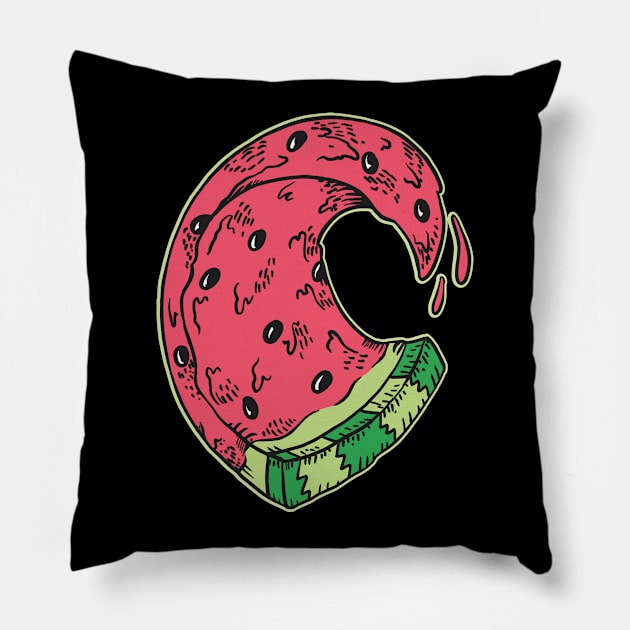 Wave Watermelon Pillow by cesarcartum